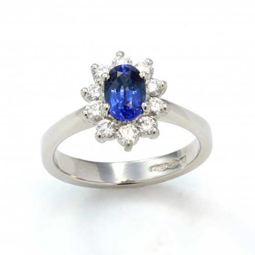 diamond and sapphire engagement ring