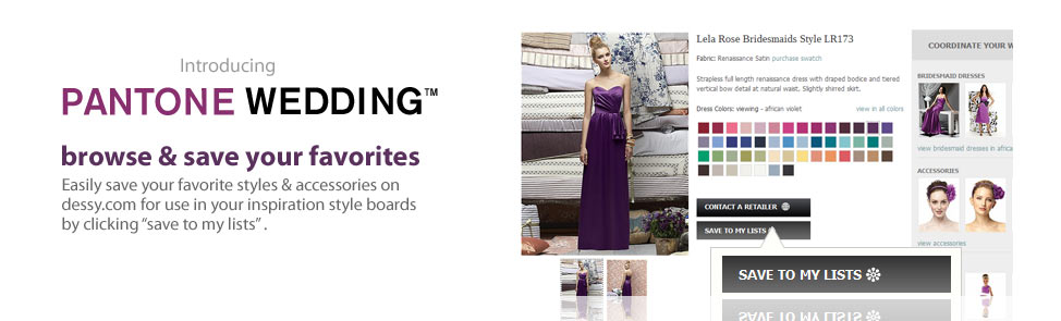 Pantone Weddings - Browse & save your favorites