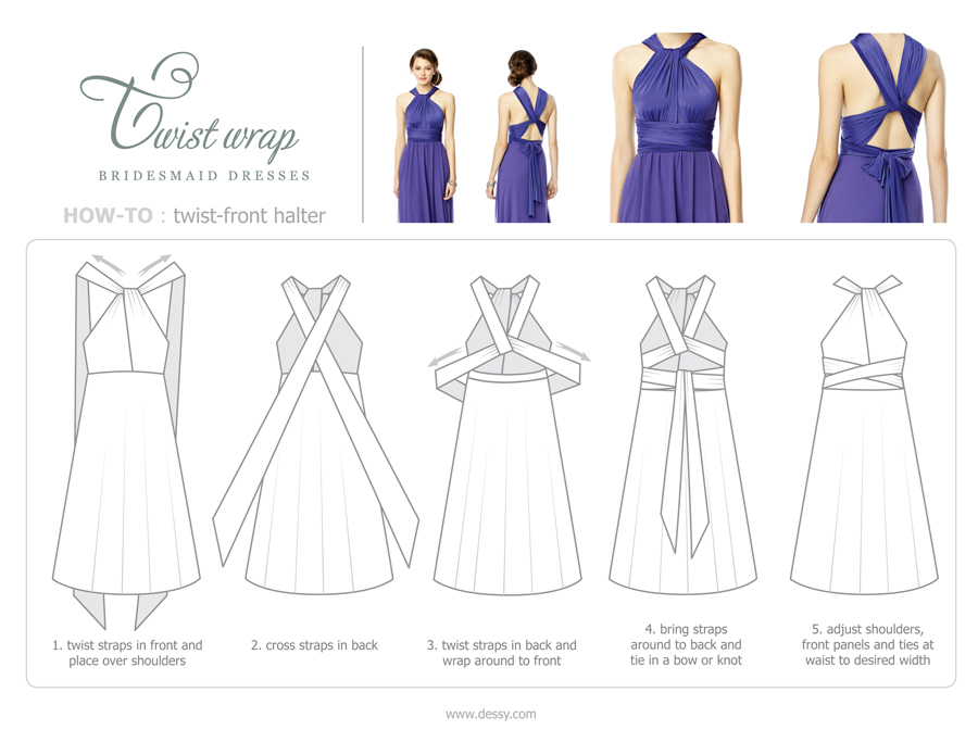 9 Chic Ways to Wrap a Twist Wrap Bridesmaid Dress