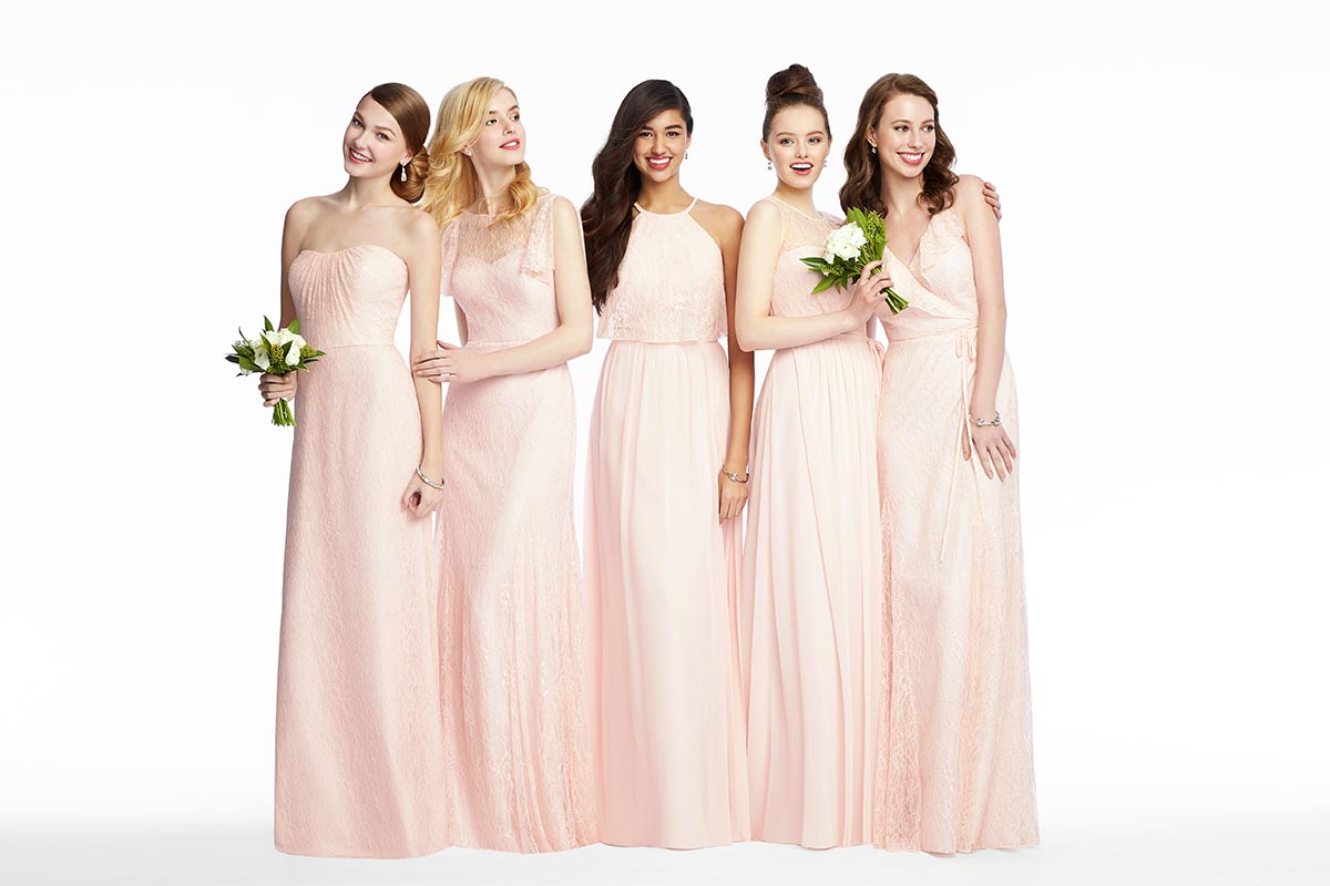 Mix & Match Bridesmaid Dresses in Blush Florentine Lace